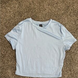 SHEIN Light Blue Crop Top